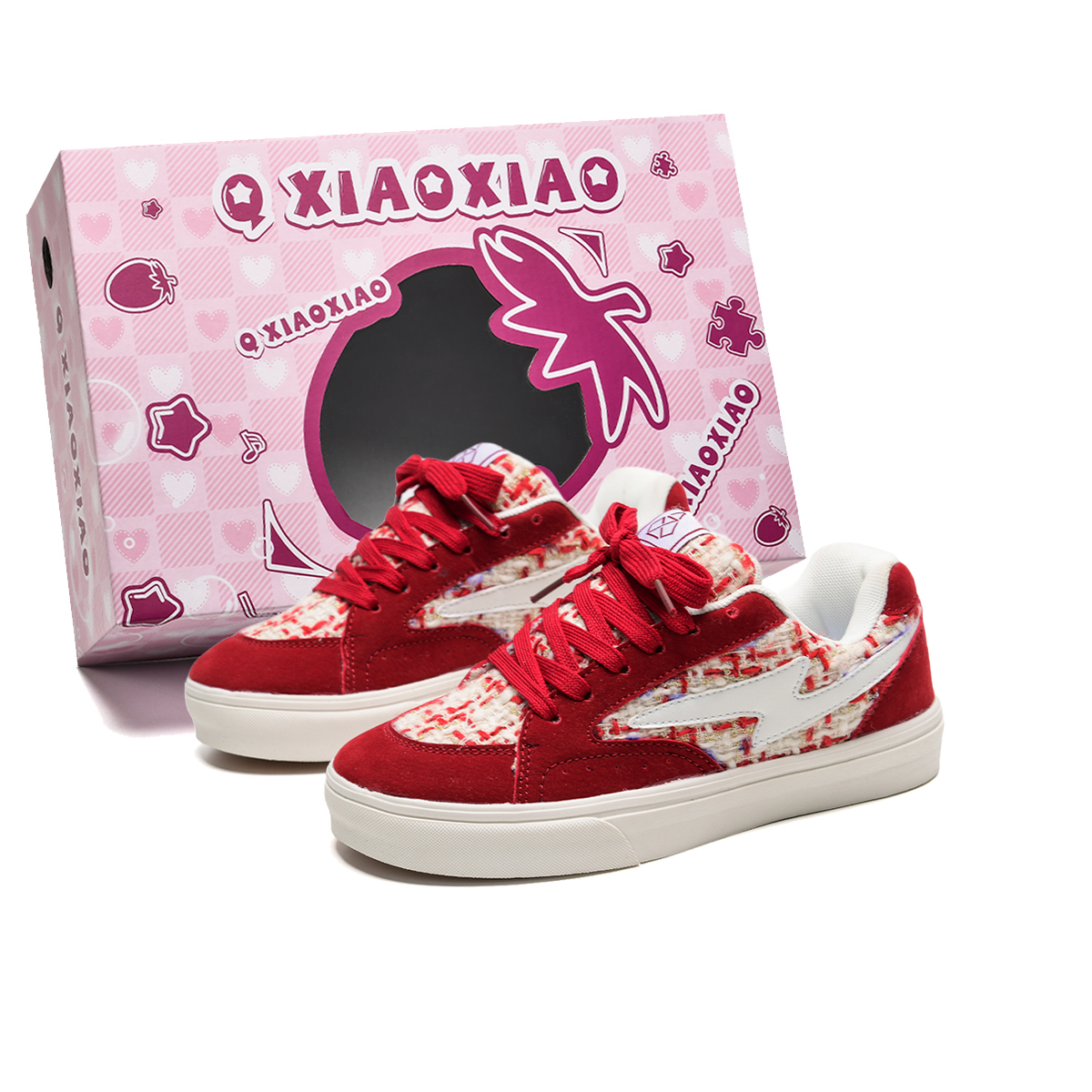 Circle small Кроссовки для скейтбординга унисекс с амортизацией, износостойкие, дышащие, низкие, в коробке, вдохновленные Chanel, красные, цвет Chanel-Inspired Red
Circle small Кроссовки для скейтбординга унисекс с амортизацией, износостойкие, дышащие, низкие, в коробке, вдохновленные Chanel, красные, цвет Chanel-Inspired Red