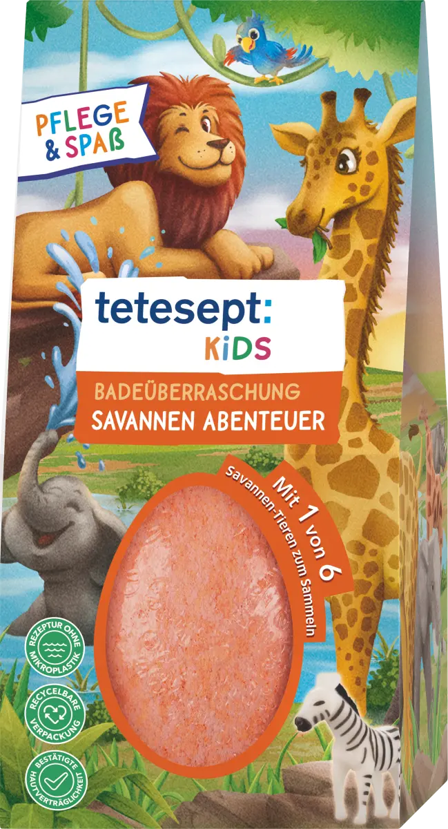 Детская добавка для ванны «Сюрприз Саванны» 1 шт. t by tetesept
Детская добавка для ванны «Сюрприз Саванны» 1 шт. t by tetesept