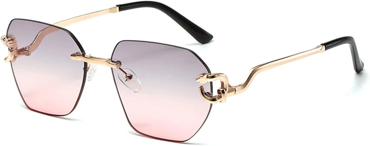 Модные мужские солнцезащитные очки неправильной формы, без оправы, с металлическими дужками в стиле «леопардовый принт», зеркальные дужки, стильные и универсальные TKKTLLT, Grey Pink
Модные мужские солнцезащитные очки неправильной формы, без оправы, с металлическими дужками в стиле «леопардовый принт», зеркальные дужки, стильные и универсальные TKKTLLT, Grey Pink