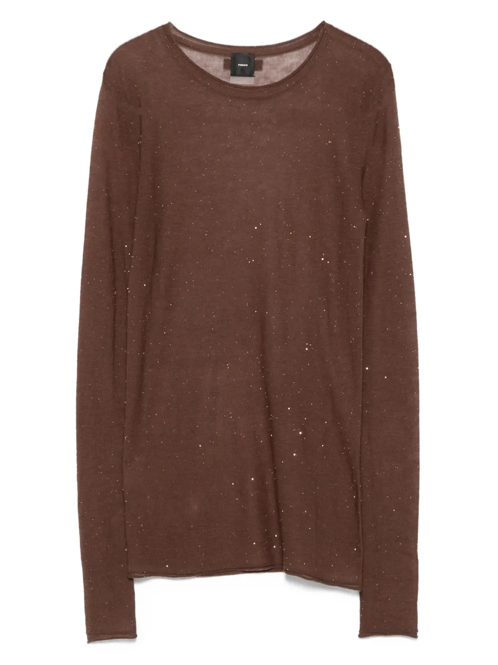 Футболка с круглым вырезом PINKO, коричневый 
Футболка с круглым вырезом PINKO, коричневый