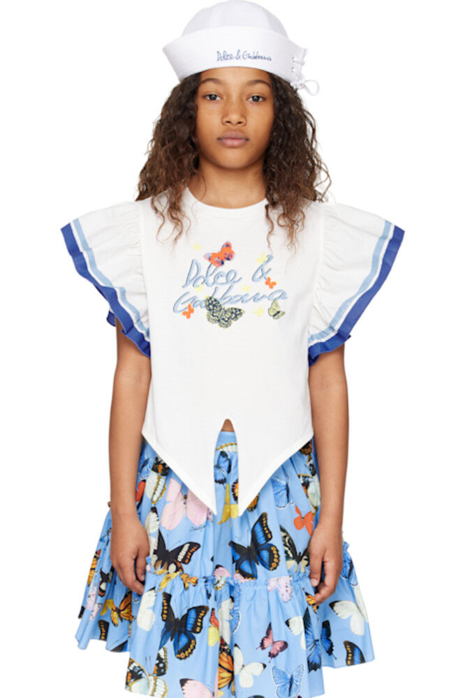 Детская белая футболка из джерси и поплина Dolce&Gabbana
Детская белая футболка из джерси и поплина Dolce&Gabbana