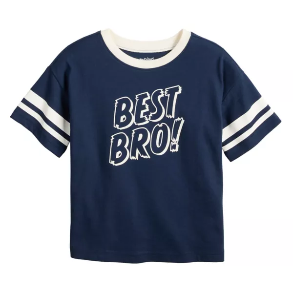 Футболка с коротким рукавом и принтом в стиле varsity для мальчиков и малышей Jumping Beans, цвет navy best bro 
Футболка с коротким рукавом и принтом в стиле varsity для мальчиков и малышей Jumping Beans, цвет navy best bro