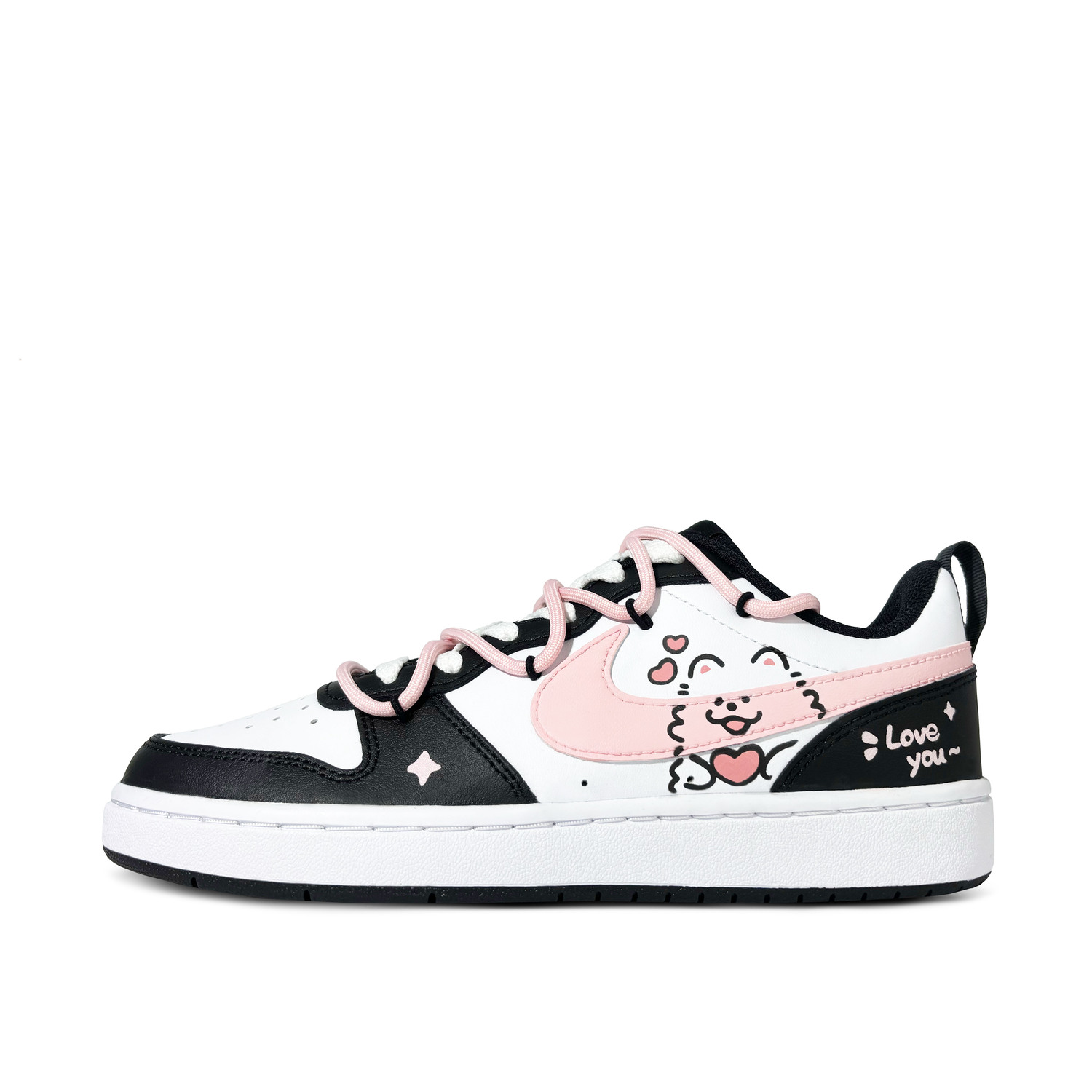 Nike Court Borough Heart-Pumping Puppy Антискользящие Износостойкие Низкие Детские Скейтбординговые Туфли Черный Белый Розовый Подростки
Nike Court Borough Heart-Pumping Puppy Антискользящие Износостойкие Низкие Детские Скейтбординговые Туфли Черный Белый Розовый Подростки