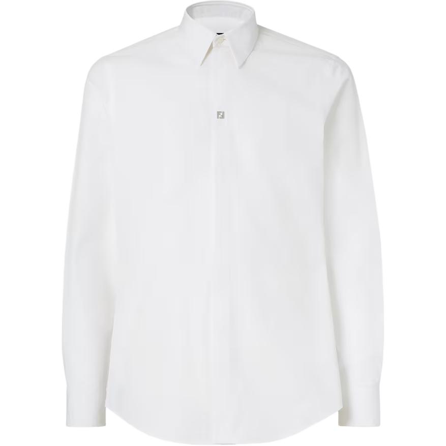 Хлопковая рубашка с воротником FENDI, белый
Хлопковая рубашка с воротником FENDI, белый