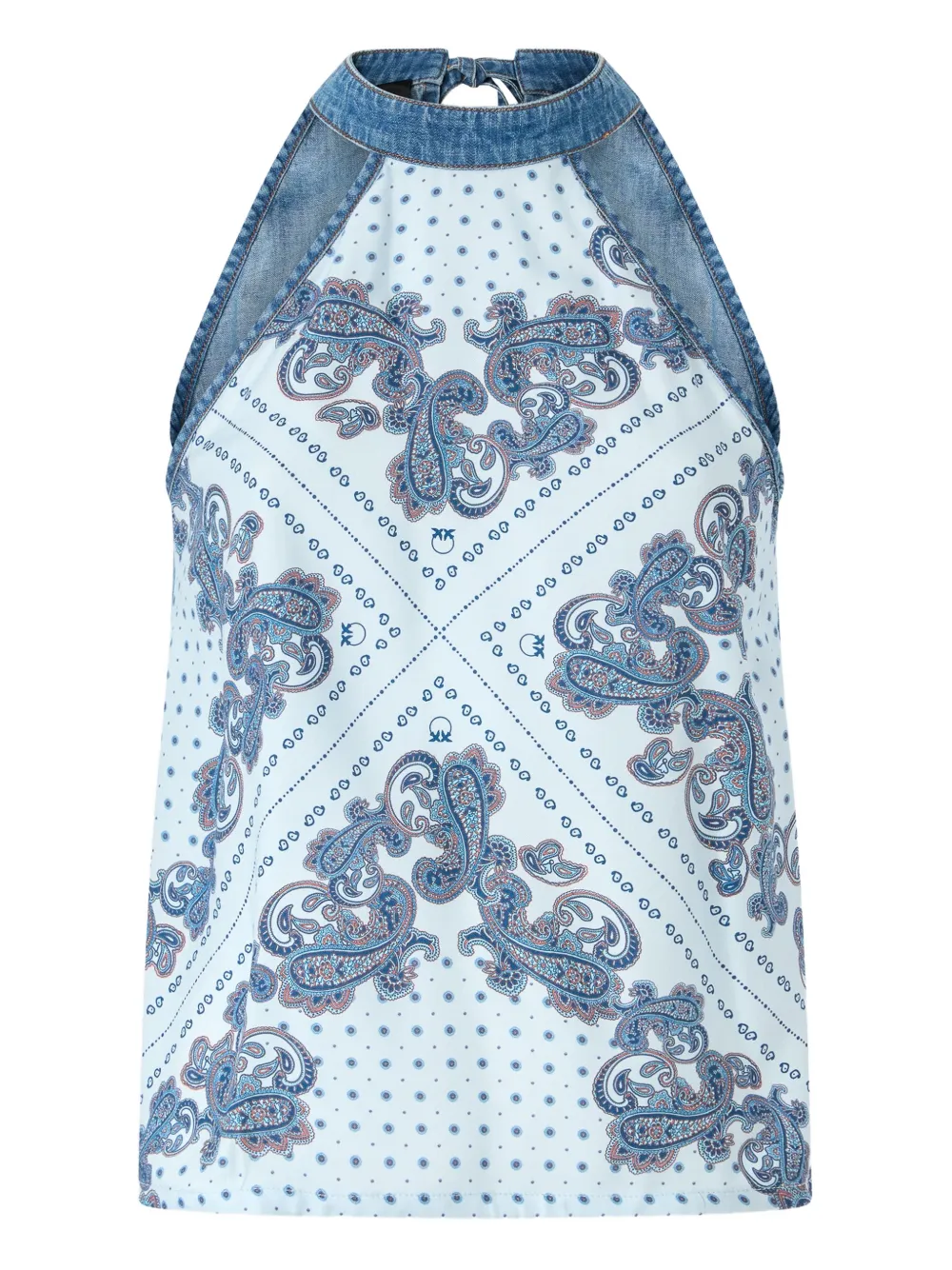 Топ с вырезом халтер и узором Pinko, белый
Топ с вырезом халтер и узором Pinko, белый