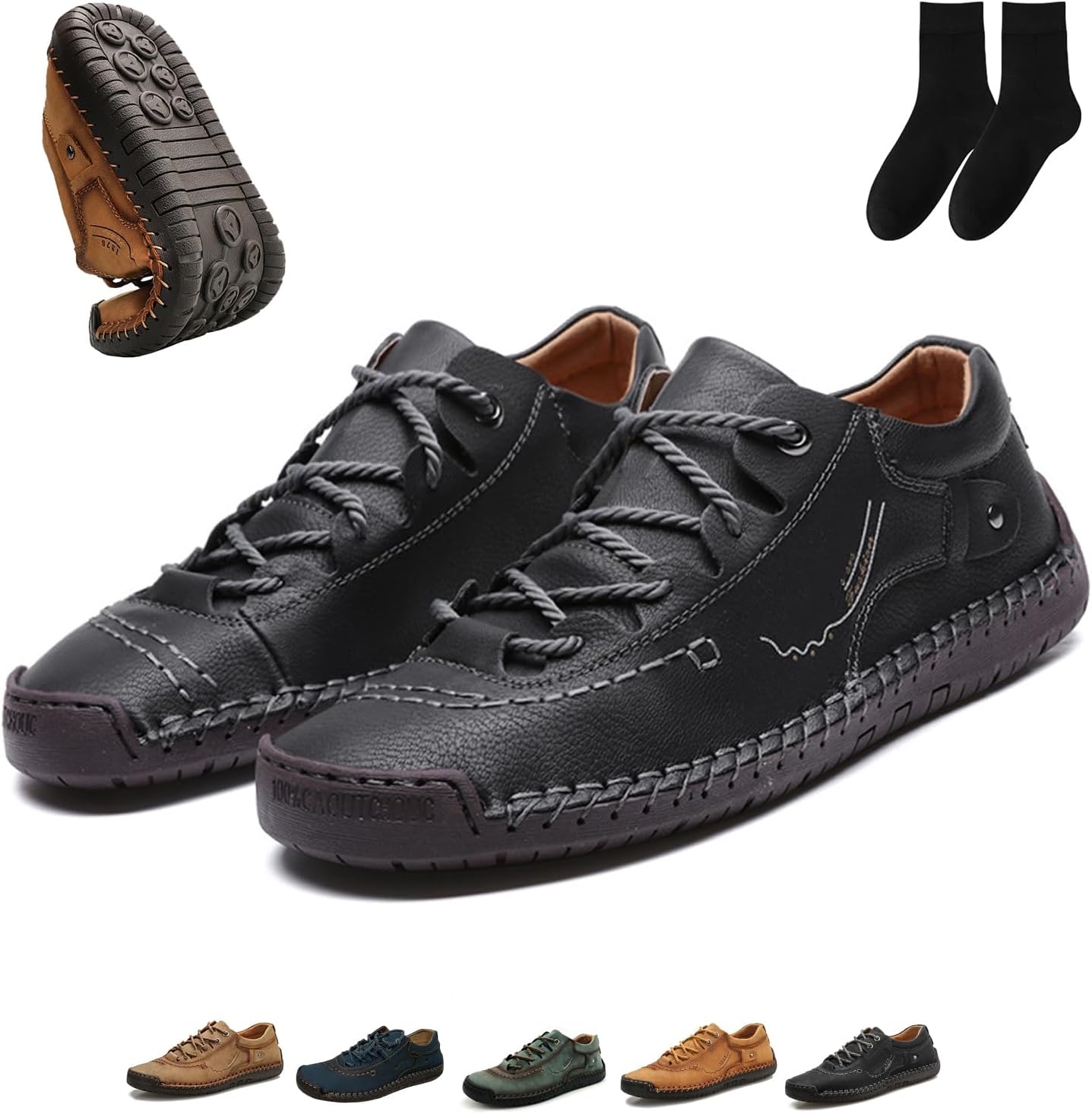 Мужские повседневные туфли-лоферы, прогулочные туфли, легкие ручной работы, кожаные туфли на шнуровке, светлые балетки и работы в офисе Generic, черный
Мужские повседневные туфли-лоферы, прогулочные туфли, легкие ручной работы, кожаные туфли на шнуровке, светлые балетки и работы в офисе Generic, черный