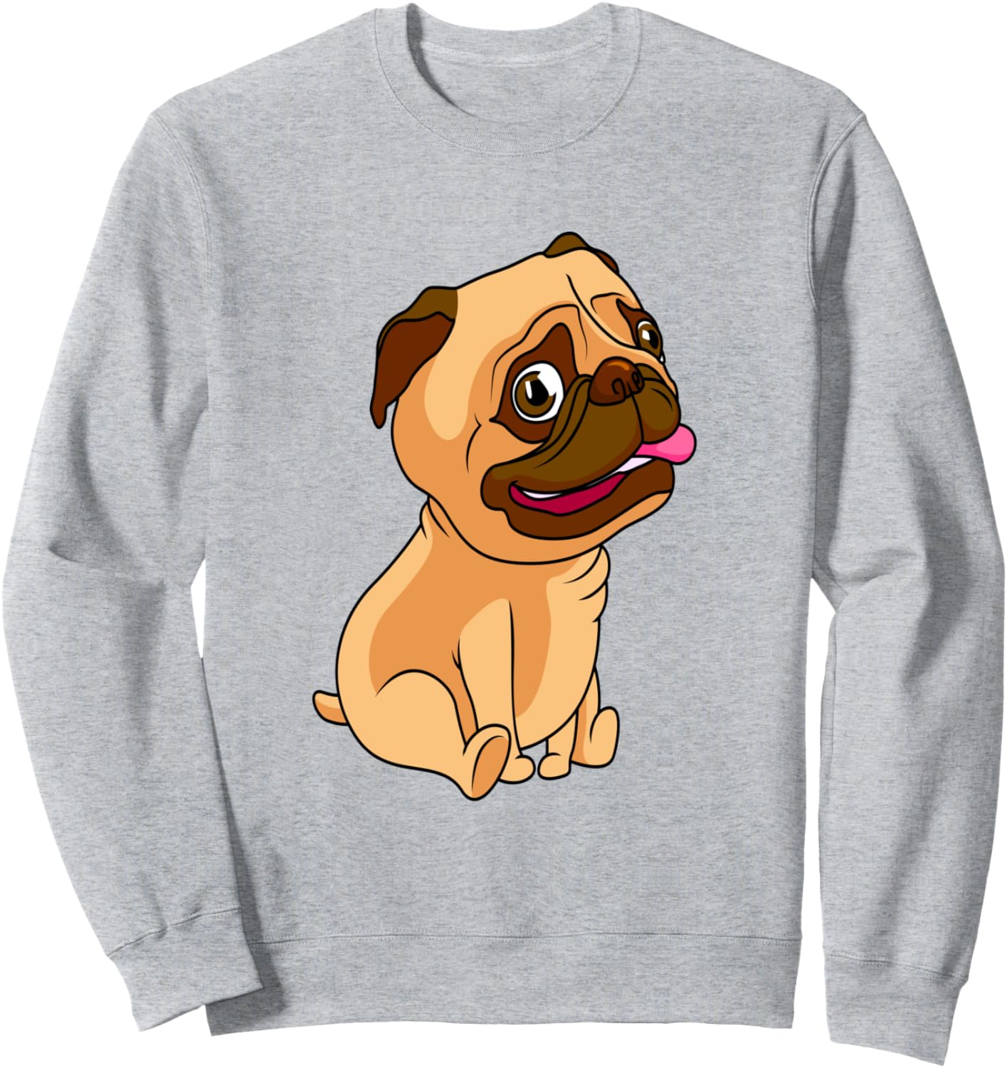 Толстовка с изображением улыбающегося мопса в мультяшном стиле Fashion Tees, серый
Толстовка с изображением улыбающегося мопса в мультяшном стиле Fashion Tees, серый