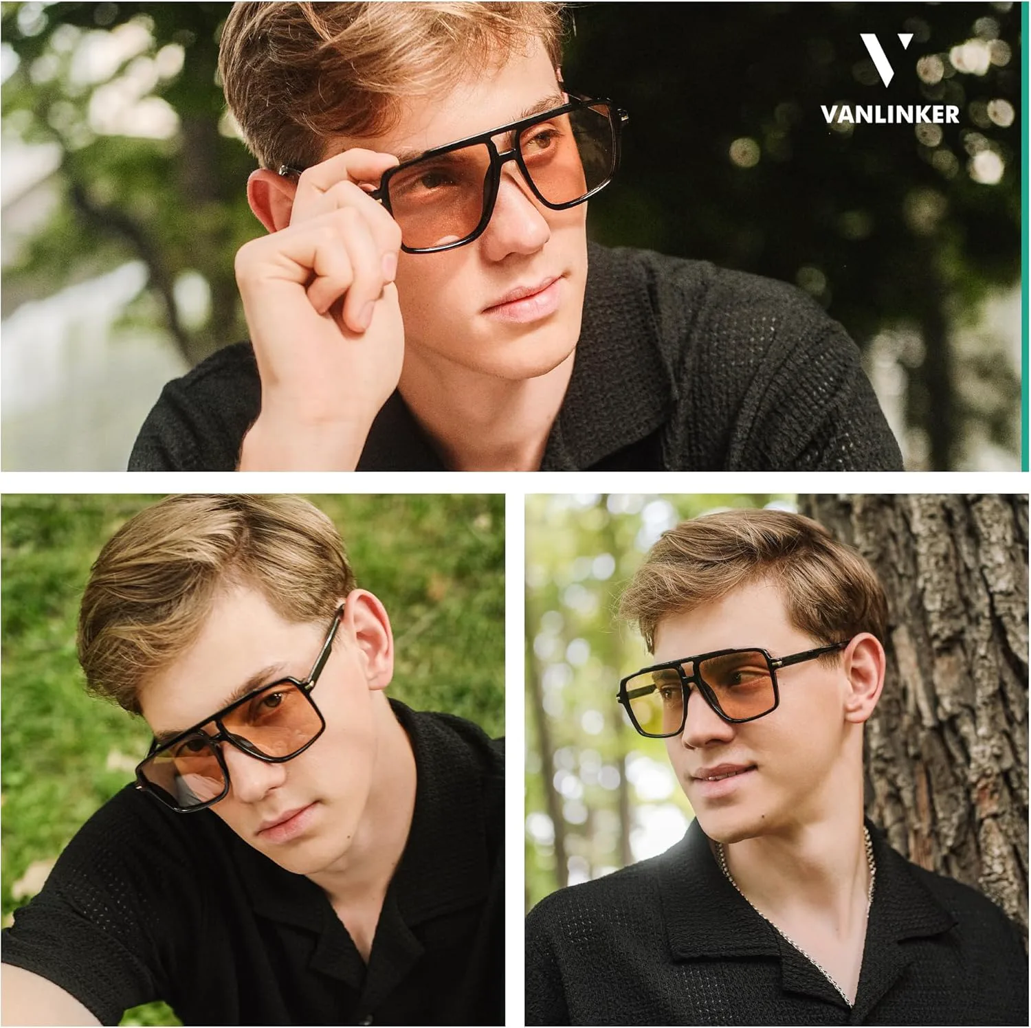 Поляризованные модные солнцезащитные очки-авиаторы VANLINKER большого размера для женщин и мужчин, модель 2025, ретро-стиль VL9853, 2 Pack Light Brown Lens +Grey Lens
Поляризованные модные солнцезащитные очки-авиаторы VANLINKER большого размера для женщин и мужчин, модель 2025, ретро-стиль VL9853, 2 Pack Light Brown Lens +Grey Lens