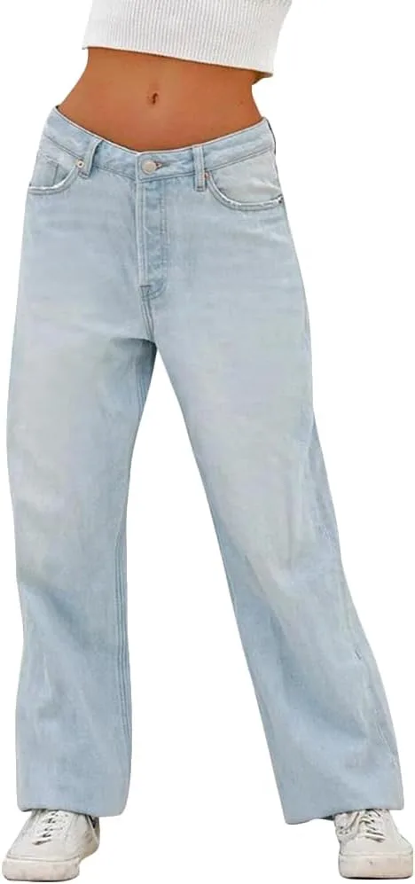 Женские джинсы с высокой талией и широкими штанинами Gediffwer
Женские джинсы с высокой талией и широкими штанинами Gediffwer