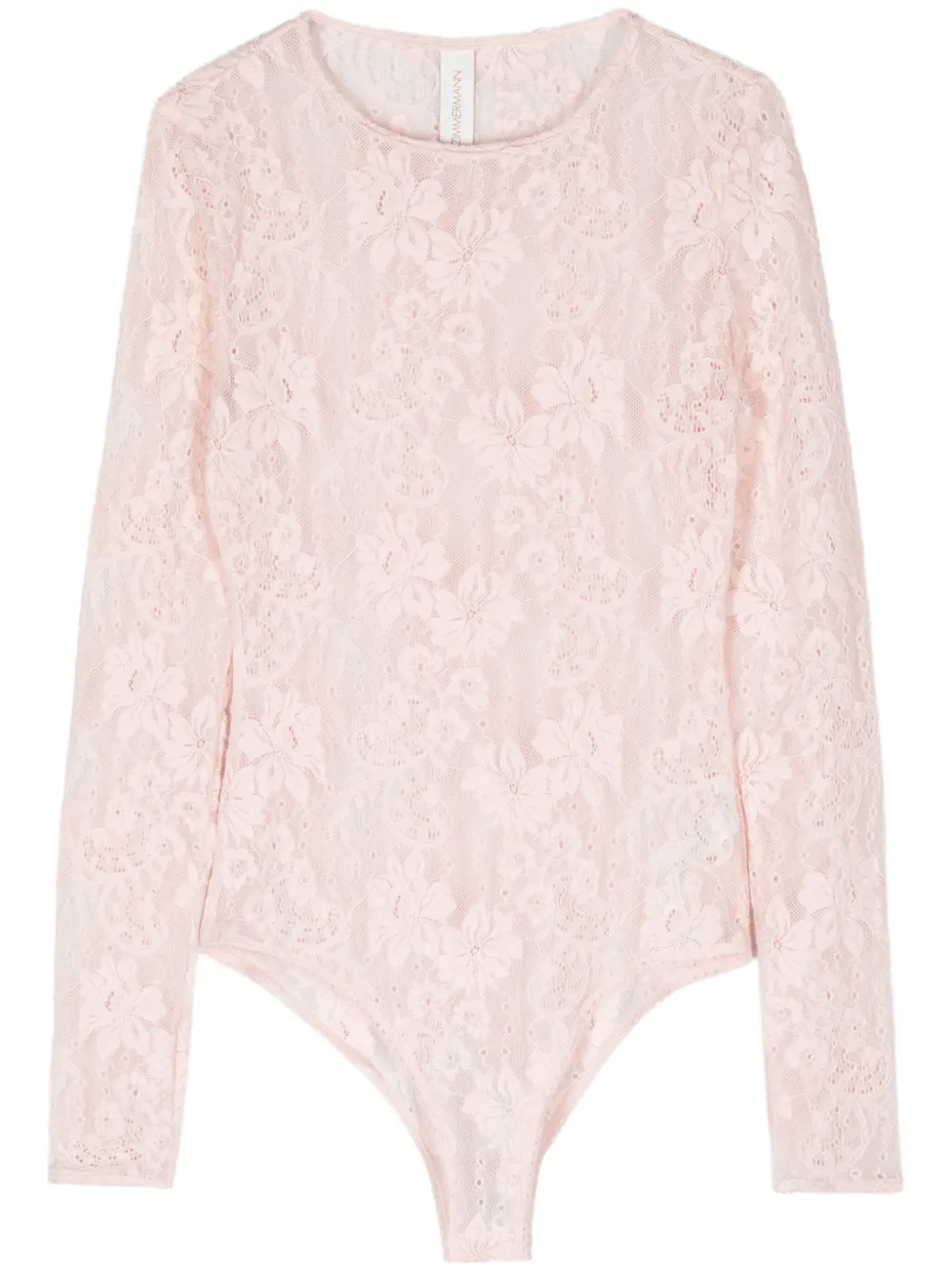 Кружевное боди с длинными рукавами ZIMMERMANN, розовый
Кружевное боди с длинными рукавами ZIMMERMANN, розовый