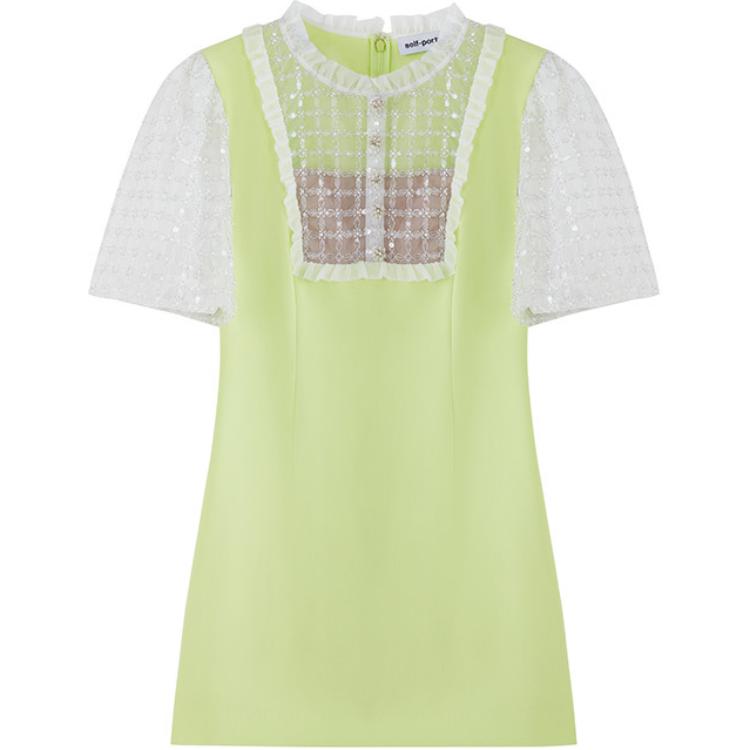 Self Portrait Платье короткое с коротким рукавом Женщины Фруктовый зеленый
Self Portrait Платье короткое с коротким рукавом Женщины Фруктовый зеленый