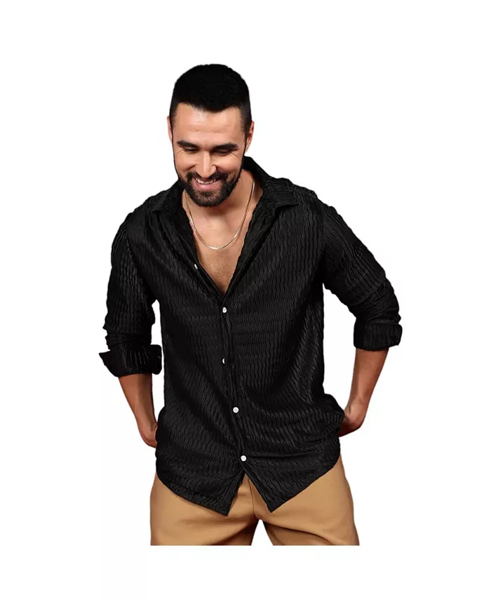 Мужская рубашка Onyx Black с кудрявыми складками Campus Sutra, черный
Мужская рубашка Onyx Black с кудрявыми складками Campus Sutra, черный