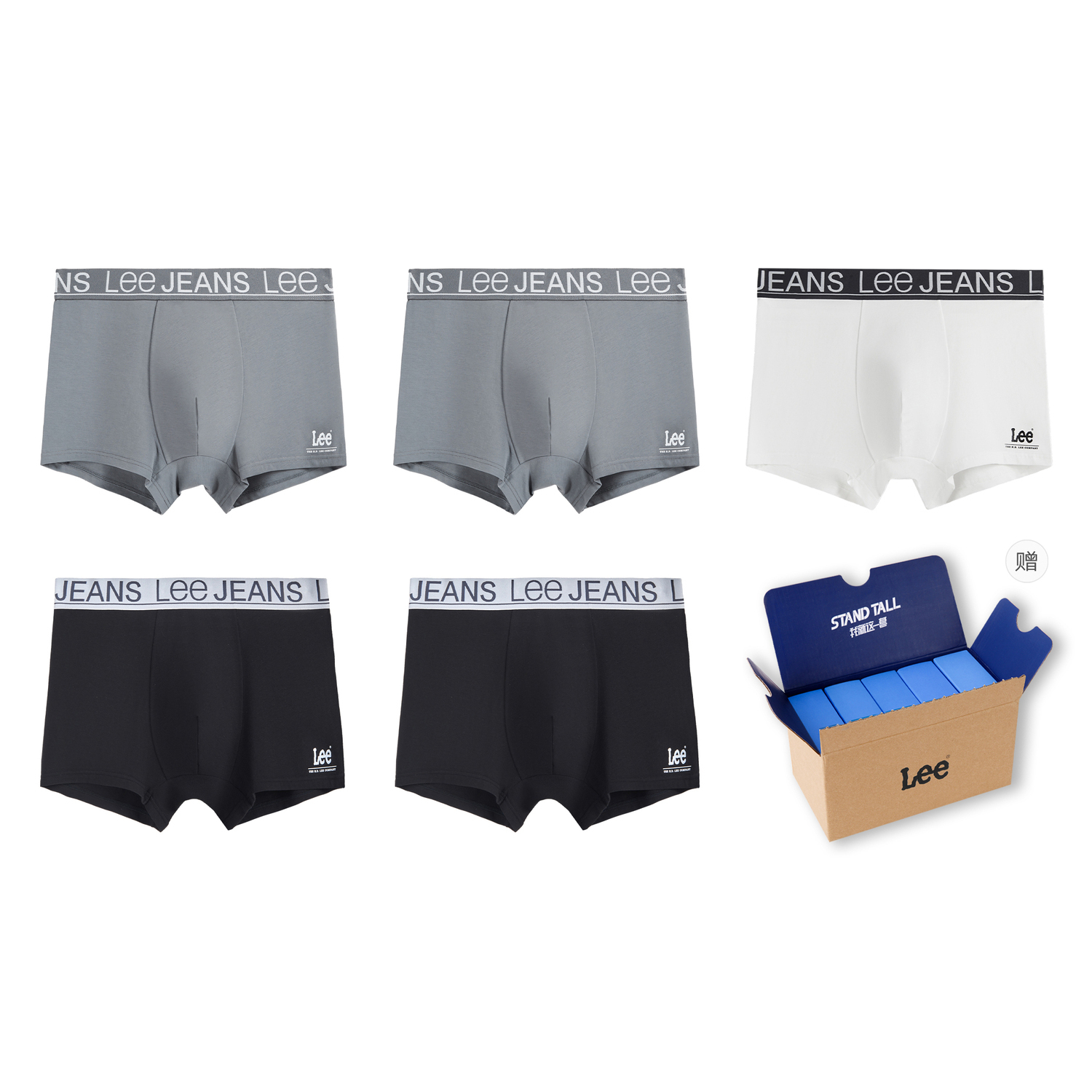 Lee Подарочный набор мужского белья 5 пар
Lee Подарочный набор мужского белья 5 пар