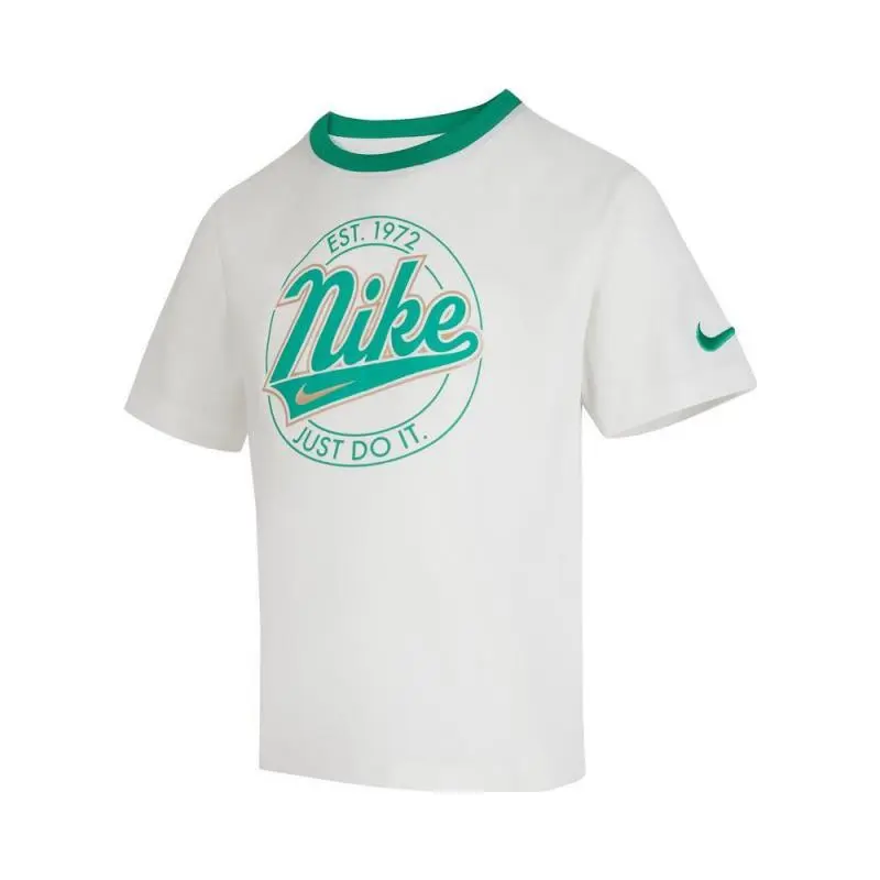 Детская футболка с круглым вырезом Nike, белый
Детская футболка с круглым вырезом Nike, белый