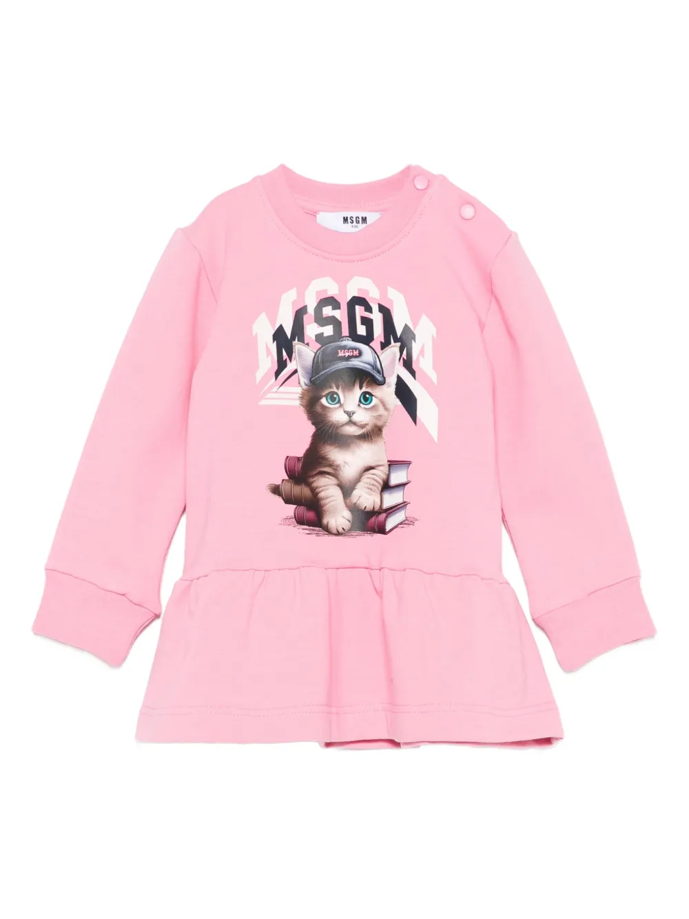 Платье с кошачьим принтом и оборками MSGM Kids, розовый
Платье с кошачьим принтом и оборками MSGM Kids, розовый