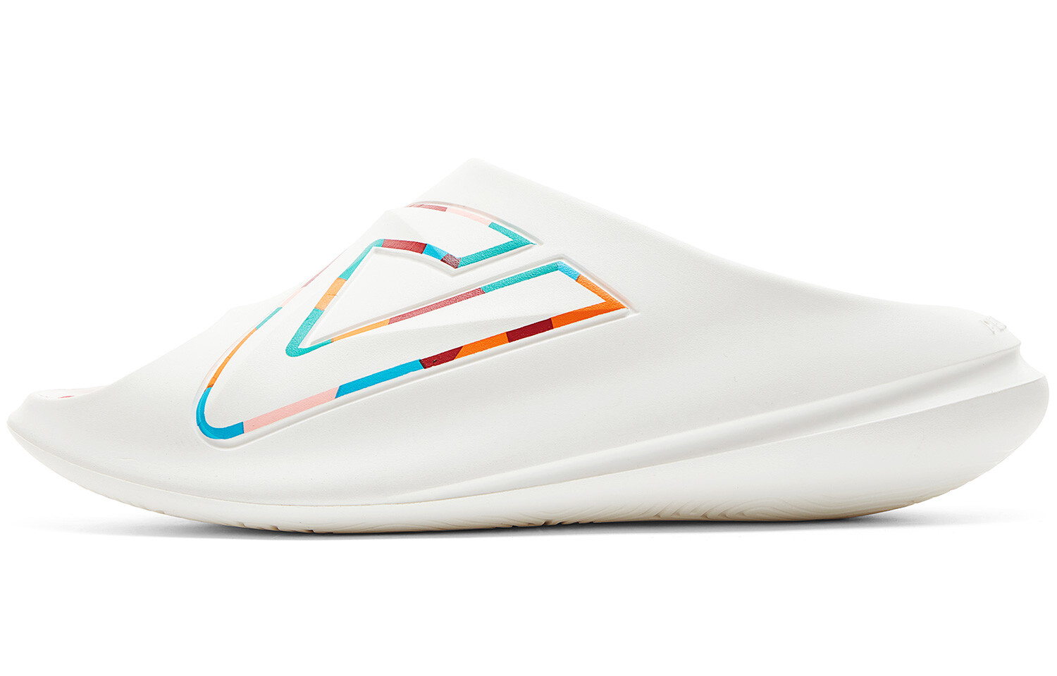 Очень маленькие толстые шлепанцы для мужчин молочно-белые/красные Peak