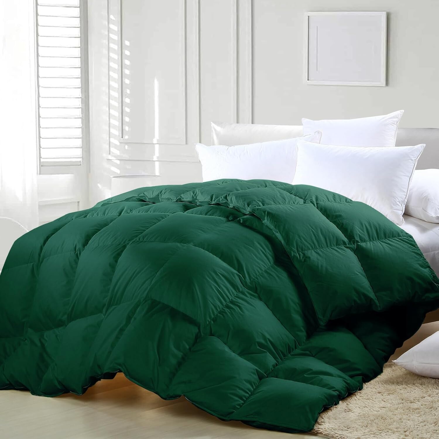 Zzlamb Легкое одеяло на перьевом пуху, темно-зеленое, всесезонное теплое пуховое одеяло для двухспальной кровати, прочное пуховое одеяло из цельнохлопкового пуха с угловыми язычками, размер Twin Size 68 x 90 дюймов, темно-зеленый, Dark Green
Zzlamb Легкое одеяло на перьевом пуху, темно-зеленое, всесезонное теплое пуховое одеяло для двухспальной кровати, прочное пуховое одеяло из цельнохлопкового пуха с угловыми язычками, размер Twin Size 68 x 90 дюймов, темно-зеленый, Dark Green