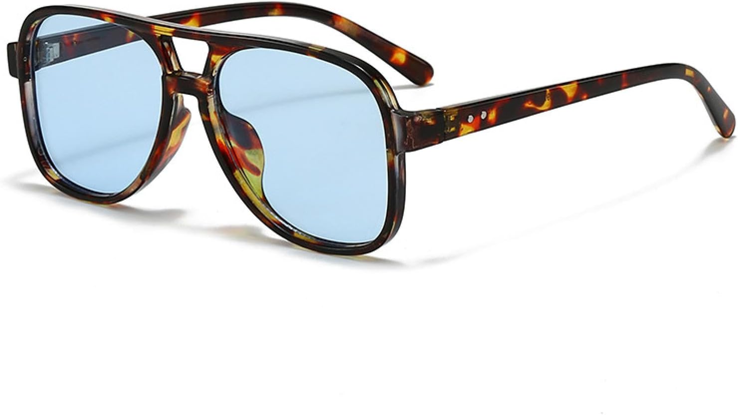 Женские солнцезащитные очки с двойной перемычкой, винтажные заклепки; мужские солнцезащитные очки с прозрачными линзами Ocean Lens и защитой от УФ-излучения UV400 TVTBBVV, Leopard Blue
Женские солнцезащитные очки с двойной перемычкой, винтажные заклепки; мужские солнцезащитные очки с прозрачными линзами Ocean Lens и защитой от УФ-излучения UV400 TVTBBVV, Leopard Blue