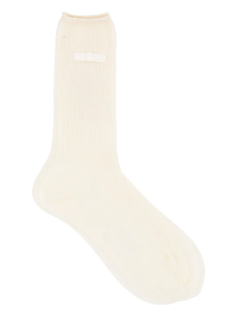 Носки в рубчик с бантом Antipast, нейтральный 
Носки в рубчик с бантом Antipast, нейтральный