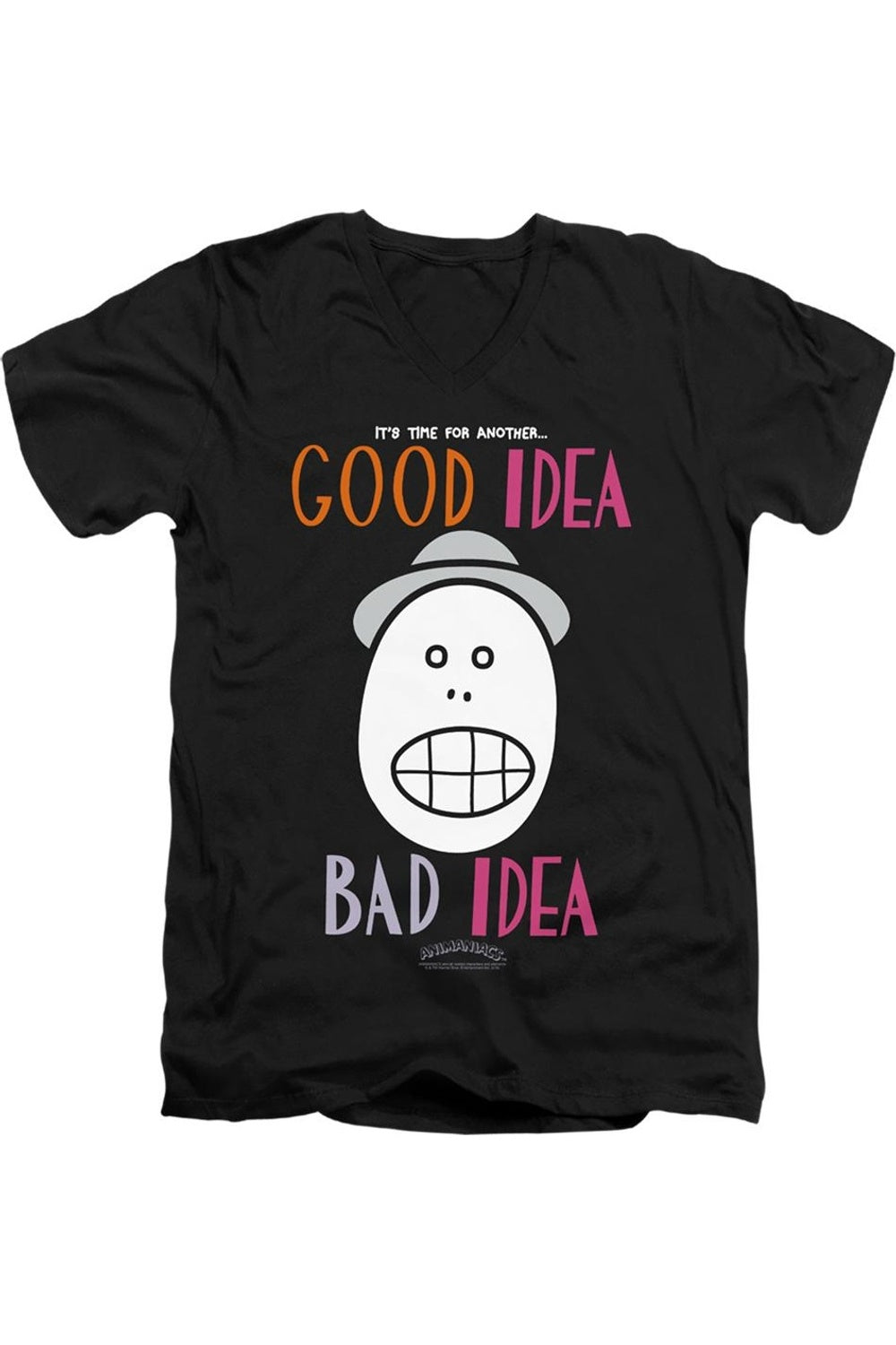 Футболка Animaniacs Good Idea Bad Idea с коротким рукавом и V-образным вырезом для взрослых из хлопка премиум-класса Gildan, черный
Футболка Animaniacs Good Idea Bad Idea с коротким рукавом и V-образным вырезом для взрослых из хлопка премиум-класса Gildan, черный