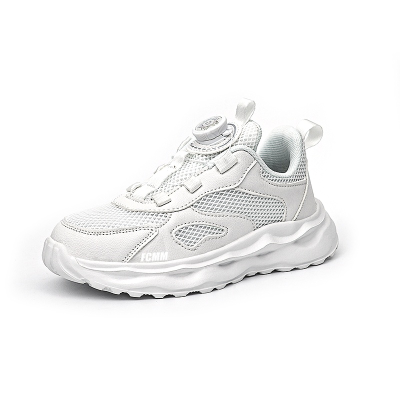 Прочные дышащие низкие повседневные кроссовки для детей FCMM, белый 
Прочные дышащие низкие повседневные кроссовки для детей FCMM, белый