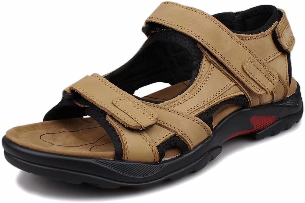 Мужские кожаные прогулочные сандалии с плоской подошвой и ремешками для активного отдыха Beinfaith, хаки
Мужские кожаные прогулочные сандалии с плоской подошвой и ремешками для активного отдыха Beinfaith, хаки