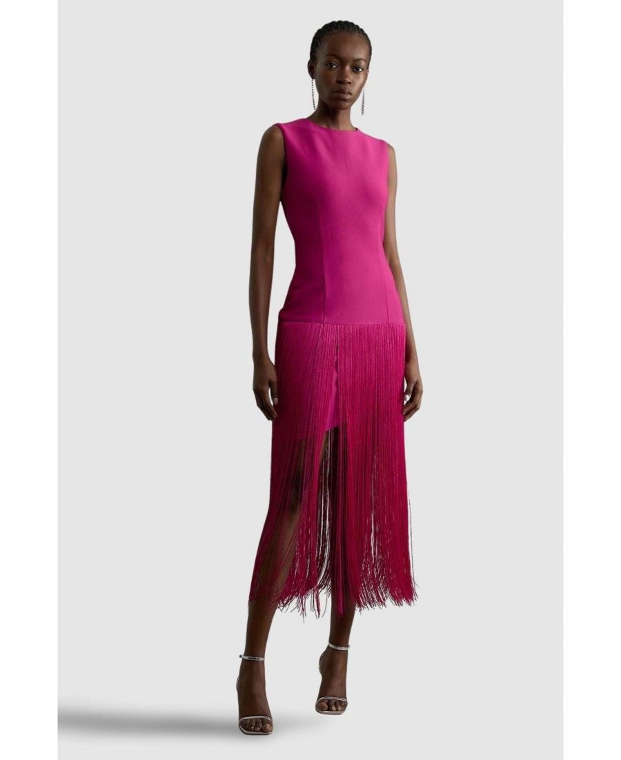 Женское вязаное платье с бахромой по низу Karen Millen, Magenta
Женское вязаное платье с бахромой по низу Karen Millen, Magenta