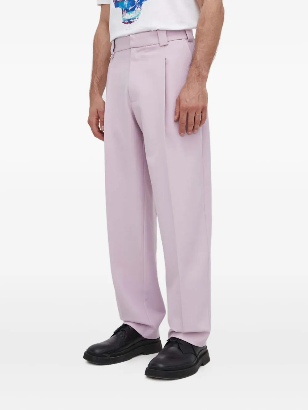 Брюки со складками и шлёфками для ремня Won Hundred, фиолетовый
Брюки со складками и шлёфками для ремня Won Hundred, фиолетовый