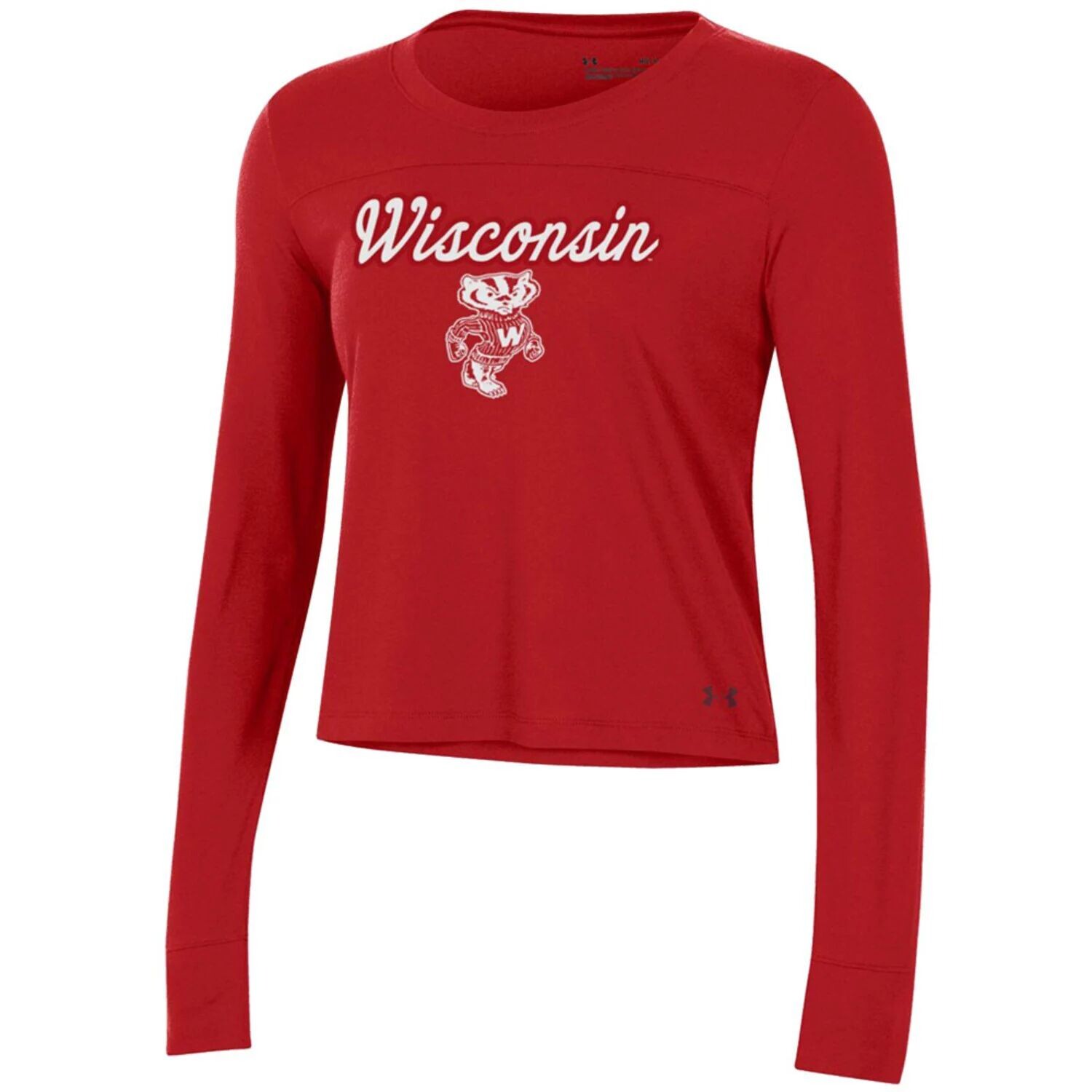 Женская укороченная футболка с длинными рукавами Under Armour Red Wisconsin Badgers Vault Under Armour
Женская укороченная футболка с длинными рукавами Under Armour Red Wisconsin Badgers Vault Under Armour