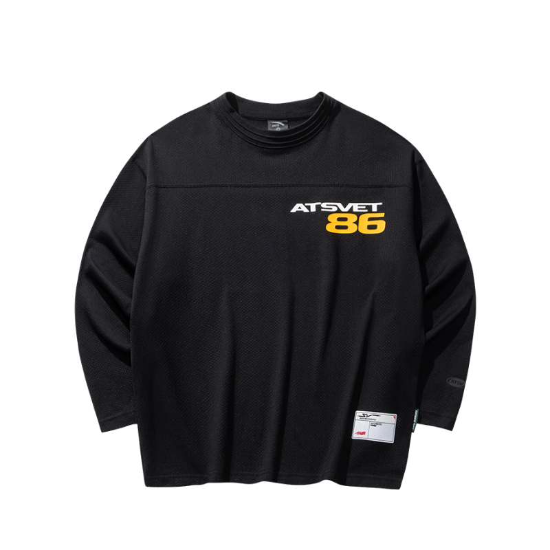 Сетчатая спортивная футболка с длинными рукавами мужская базовая черная ANTA SNEAKERVERSE 
Сетчатая спортивная футболка с длинными рукавами мужская базовая черная ANTA SNEAKERVERSE