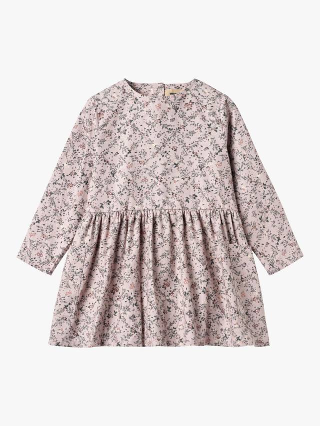 Детское платье Aima из хлопка с цветочным принтом WHEAT, Lilac