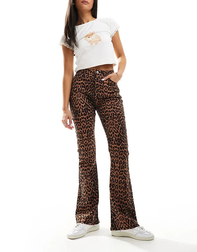Джинсы клеш с леопардовым принтом Miss Selfridge
Джинсы клеш с леопардовым принтом Miss Selfridge