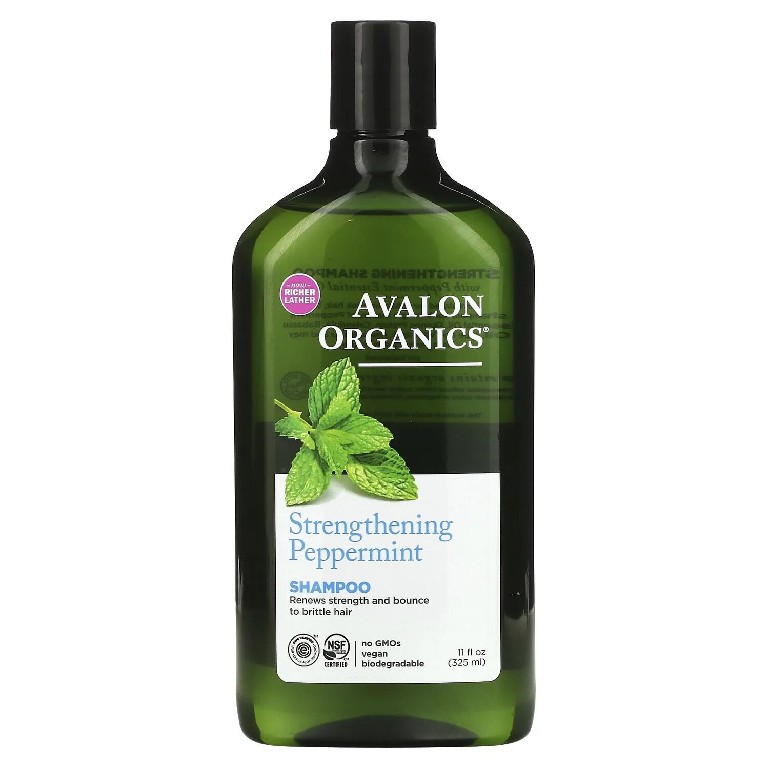 Avalon Organics Укрепляющий шампунь с мятой 11 жидких унций
Avalon Organics Укрепляющий шампунь с мятой 11 жидких унций