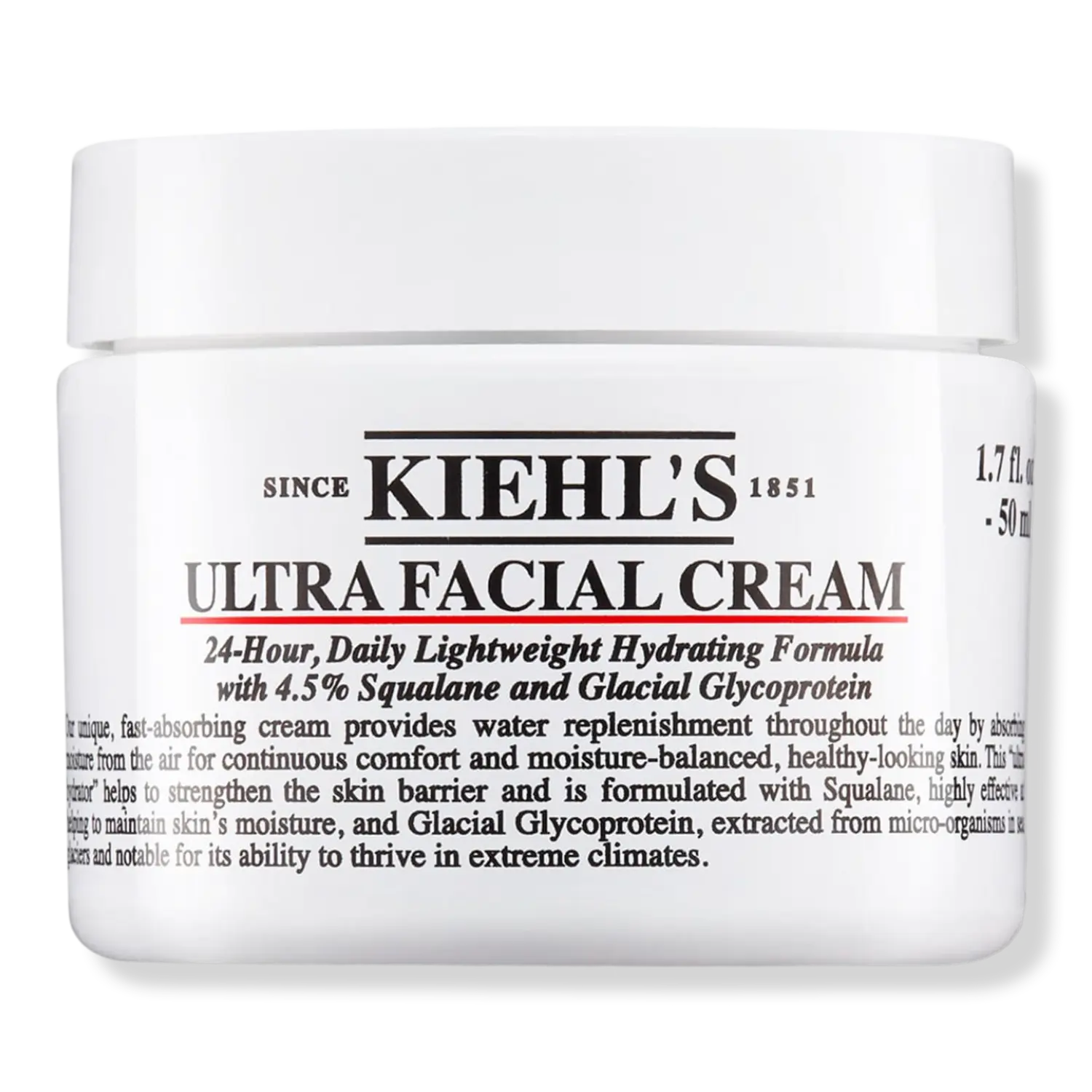 Ультра-крем для лица со скваланом Kiehl's Since 1851, 1.7 oz
Ультра-крем для лица со скваланом Kiehl's Since 1851, 1.7 oz