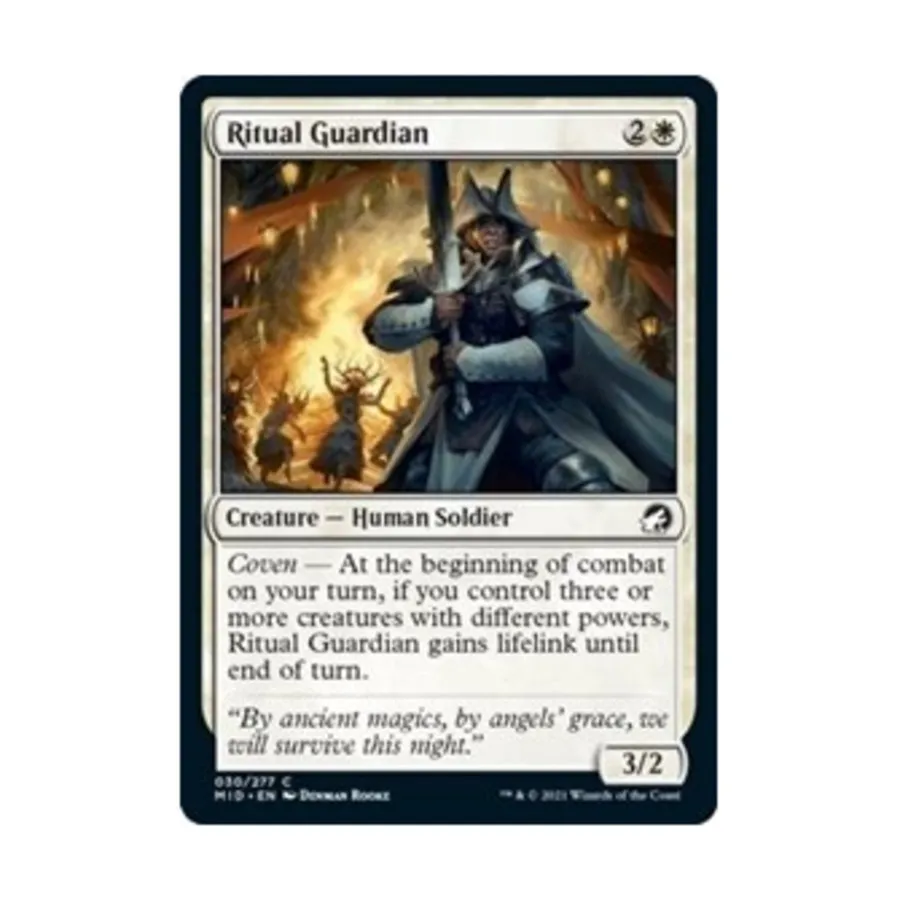 CCG Ритуальный страж (клавиша C), MTG - Innistrad - Midnight Hunt
CCG Ритуальный страж (клавиша C), MTG - Innistrad - Midnight Hunt