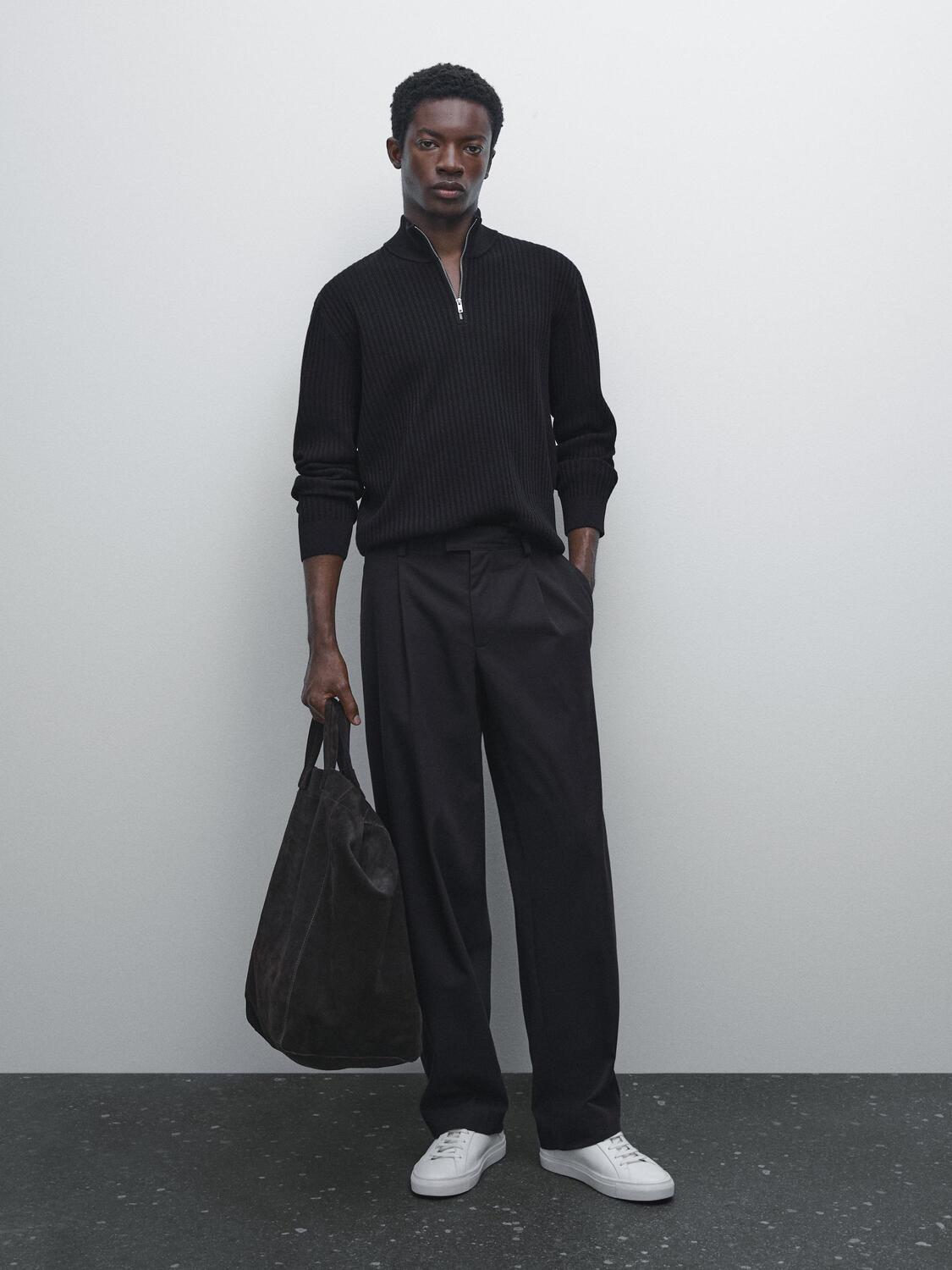 Вязаный свитер с воротником-стойкой Massimo Dutti, темно-синий
Вязаный свитер с воротником-стойкой Massimo Dutti, темно-синий