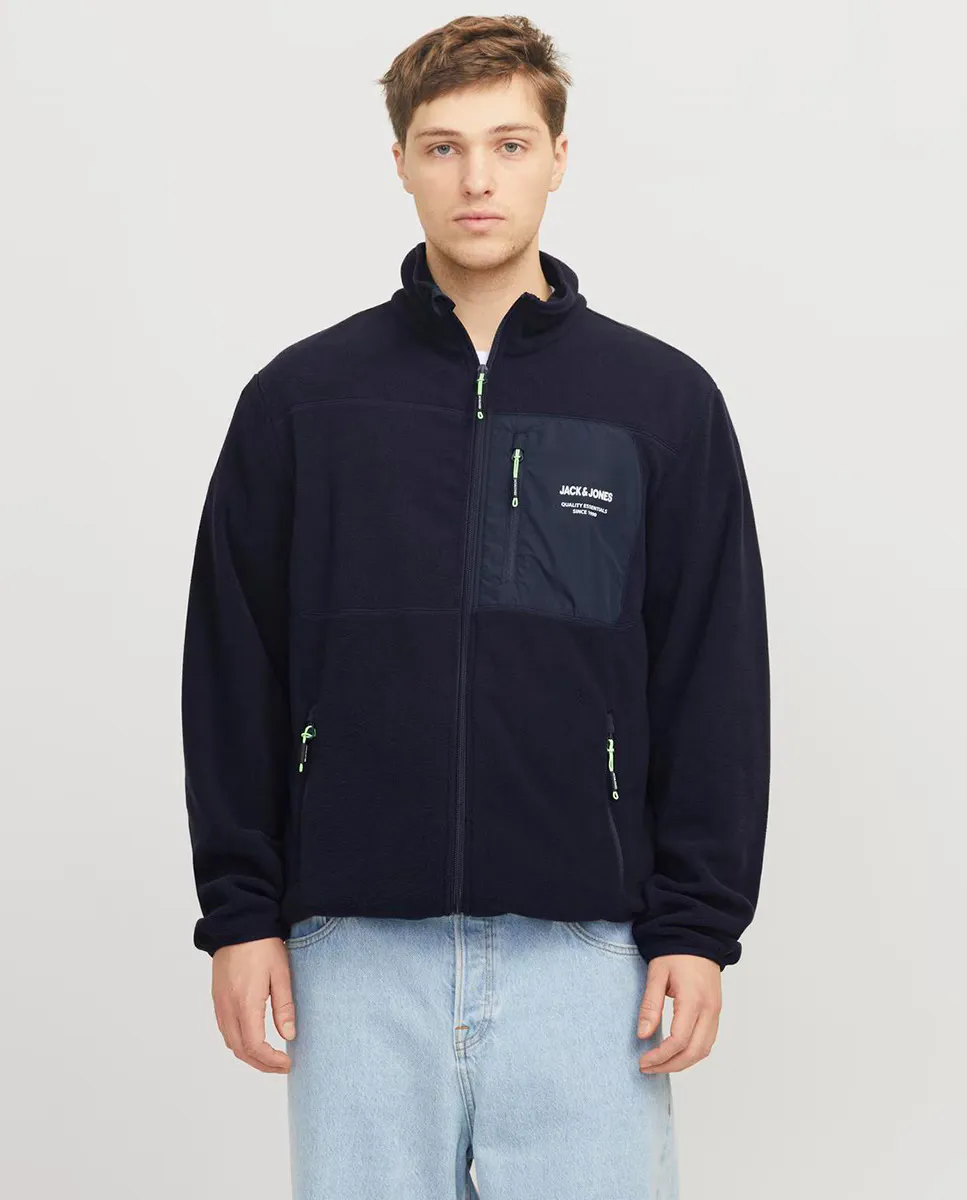 Мужская флисовая куртка с передними карманами и логотипом сбоку Jack & Jones, синий
Мужская флисовая куртка с передними карманами и логотипом сбоку Jack & Jones, синий