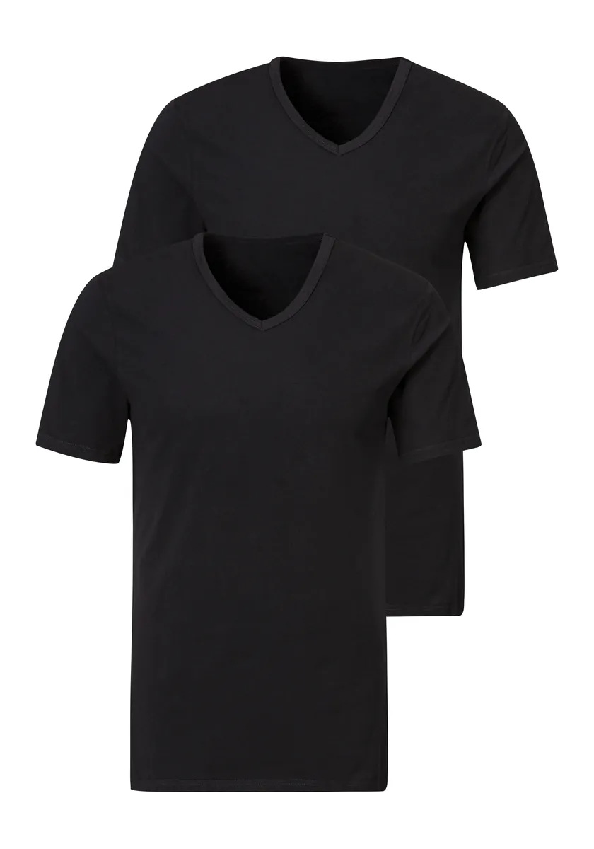 Майка H.I.S (2 шт.), с V-образным вырезом и маленьким логотипом, майка, футболка, черный
Майка H.I.S (2 шт.), с V-образным вырезом и маленьким логотипом, майка, футболка, черный