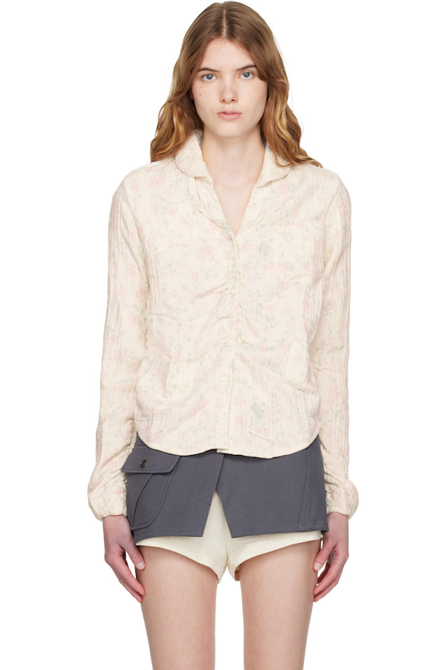 Open Yy Рубашка-Плед Off White с цветочным принтом
Open Yy Рубашка-Плед Off White с цветочным принтом