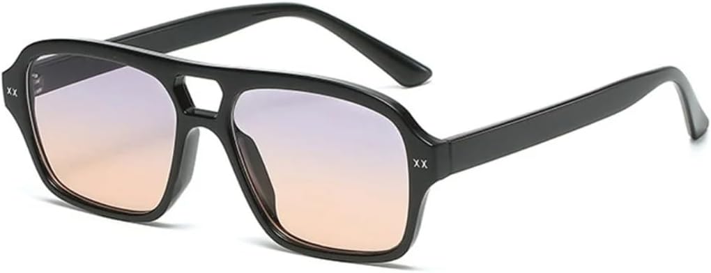 Ретро-солнцезащитные очки с двойной перемычкой для женщин, квадратной формы, модный градиент, трендовые мужские очки с линзами Ocean Lens UV400 UATXTAU, Black Gray Orange
Ретро-солнцезащитные очки с двойной перемычкой для женщин, квадратной формы, модный градиент, трендовые мужские очки с линзами Ocean Lens UV400 UATXTAU, Black Gray Orange