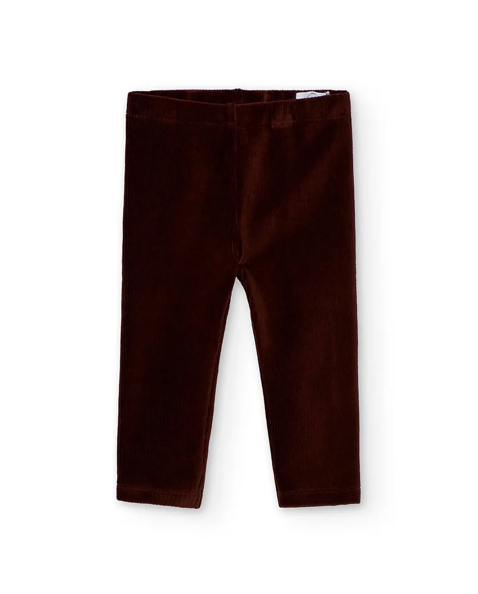 Девочкины однотонные вельветовые леггинсы с эластичным поясом Boboli, коричневый
Девочкины однотонные вельветовые леггинсы с эластичным поясом Boboli, коричневый