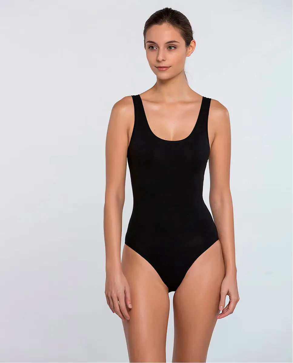 Боди из хлопковой футболки с широкими бретелями Punto Blanco, черный
Боди из хлопковой футболки с широкими бретелями Punto Blanco, черный