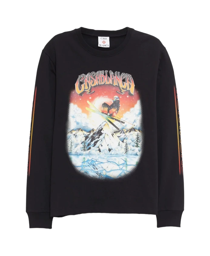 Пуловер с длинными рукавами и графическим принтом Casablanca, черный
Пуловер с длинными рукавами и графическим принтом Casablanca, черный