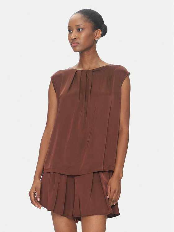 Блузка обычного кроя TD0763 Vicolo, коричневый 
Блузка обычного кроя TD0763 Vicolo, коричневый