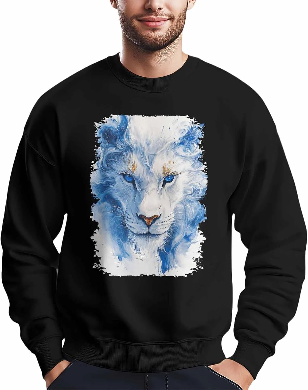 Мужской свитшот с принтом синего льва, Crewneck, длинный рукав Winvebermior
Мужской свитшот с принтом синего льва, Crewneck, длинный рукав Winvebermior