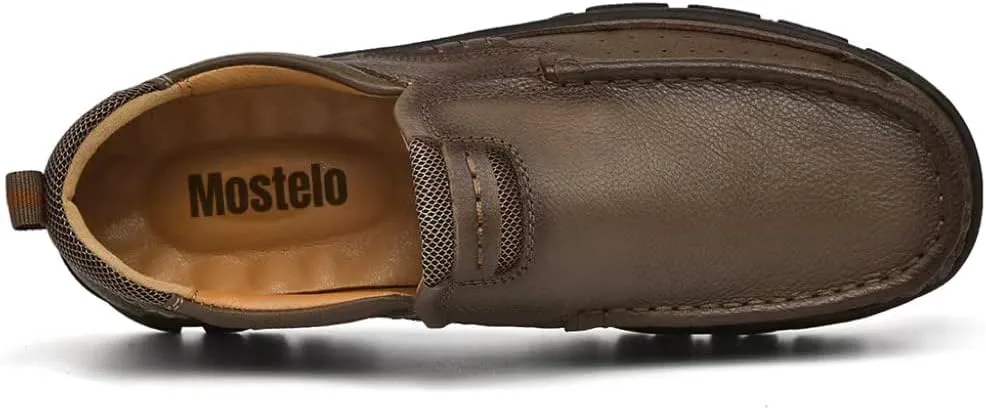 Мужские лоферы слипоны из кожи, повседневная обувь для прогулок, удобные для работы, офиса, нарядные и для улицы MOSTELO, хаки
Мужские лоферы слипоны из кожи, повседневная обувь для прогулок, удобные для работы, офиса, нарядные и для улицы MOSTELO, хаки