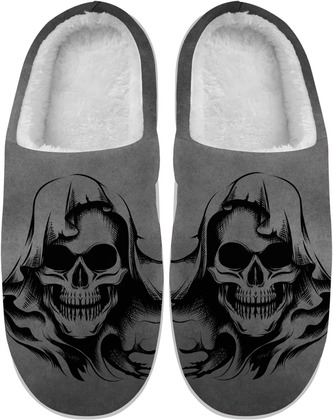 Женские и мужские домашние тапочки с черепом, комфортные тапочки с эффектом памяти, пушистые, противоскользящие, зимние, подарок Ciadoon, черный
Женские и мужские домашние тапочки с черепом, комфортные тапочки с эффектом памяти, пушистые, противоскользящие, зимние, подарок Ciadoon, черный
