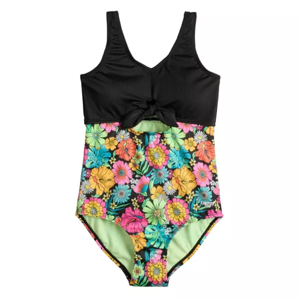 Слитный купальник для девочек 7–16 лет с вырезом в рубчик и завязками спереди Limited Too, цвет black floral mix
Слитный купальник для девочек 7–16 лет с вырезом в рубчик и завязками спереди Limited Too, цвет black floral mix