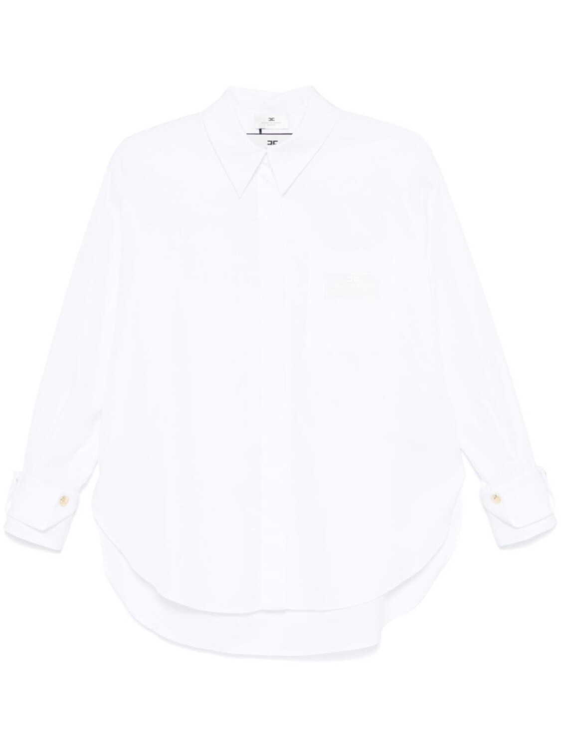 Elisabetta Franchi поплиновая рубашка с вышитым логотипом, белый
Elisabetta Franchi поплиновая рубашка с вышитым логотипом, белый