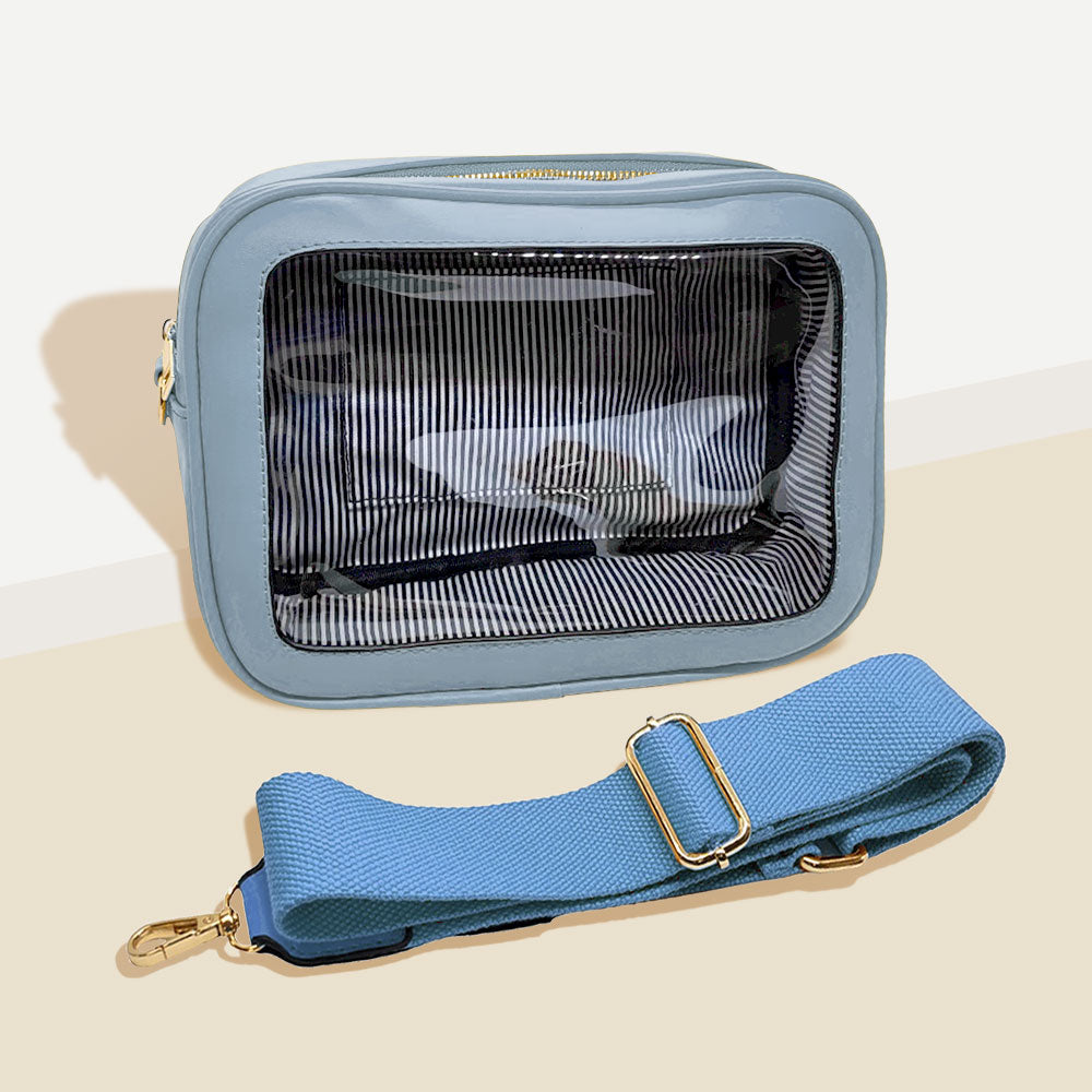 Прозрачная сумка через плечо с заостренным передом из искусственной кожи FASHNZFAB, синий
Прозрачная сумка через плечо с заостренным передом из искусственной кожи FASHNZFAB, синий